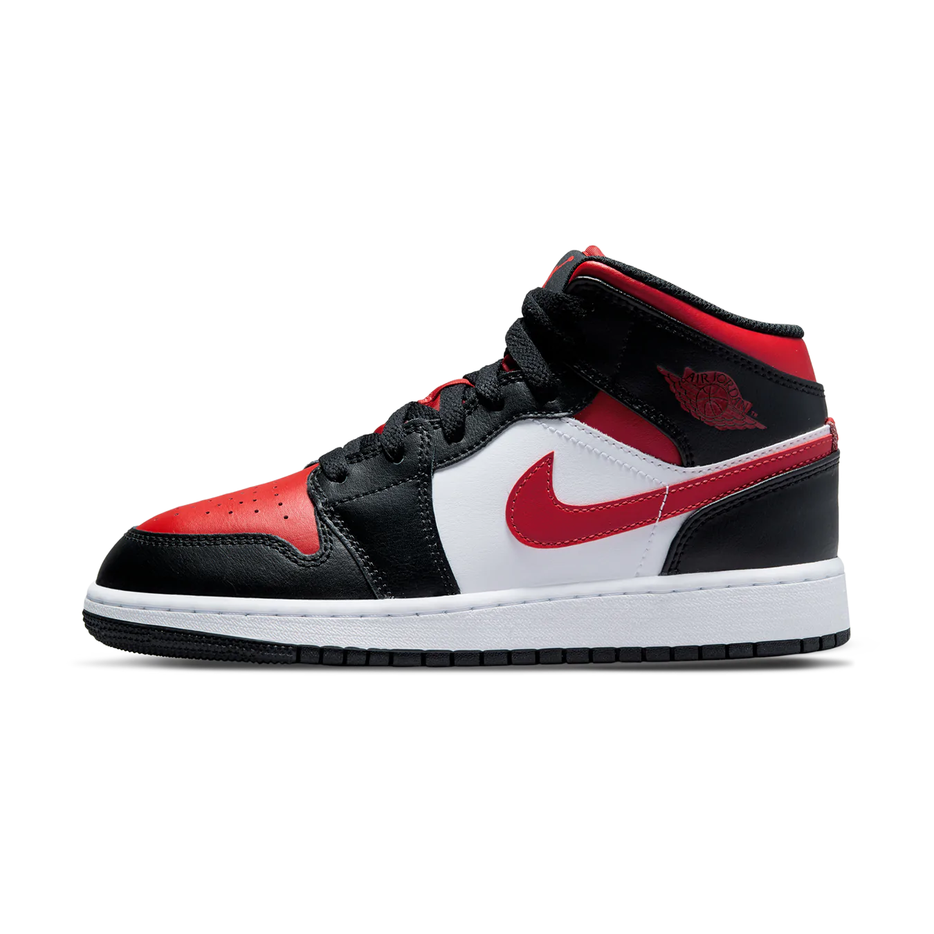 Jordan 1 Mid 'Black Fire Red'