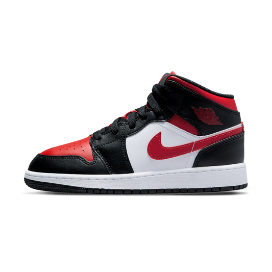 Jordan 1 Mid 'Black Fire Red'